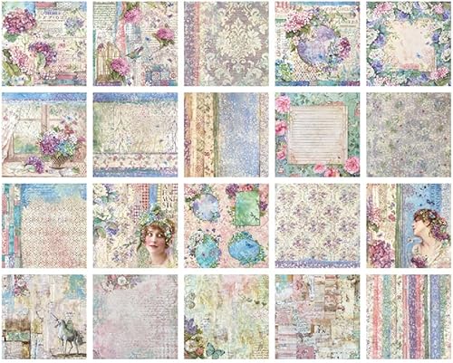 Miniatura 5 de Kit de papel para álbumes de recortes, collage de flores rojas, diario, planificador, materiales, suministros de decoración de diario basura para