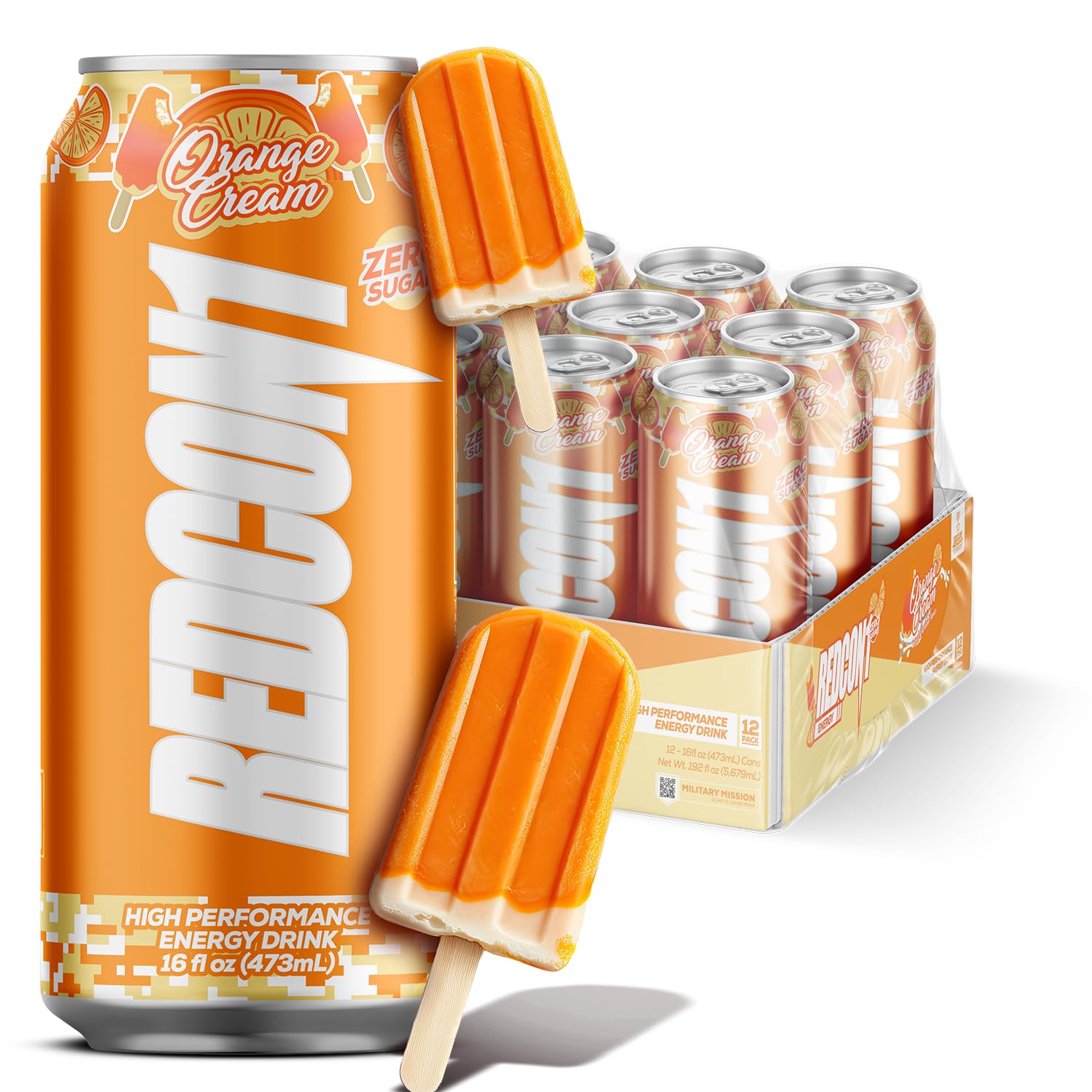 Amazon.com : REDCON1 Energy High Performance Drink, Orange Cream