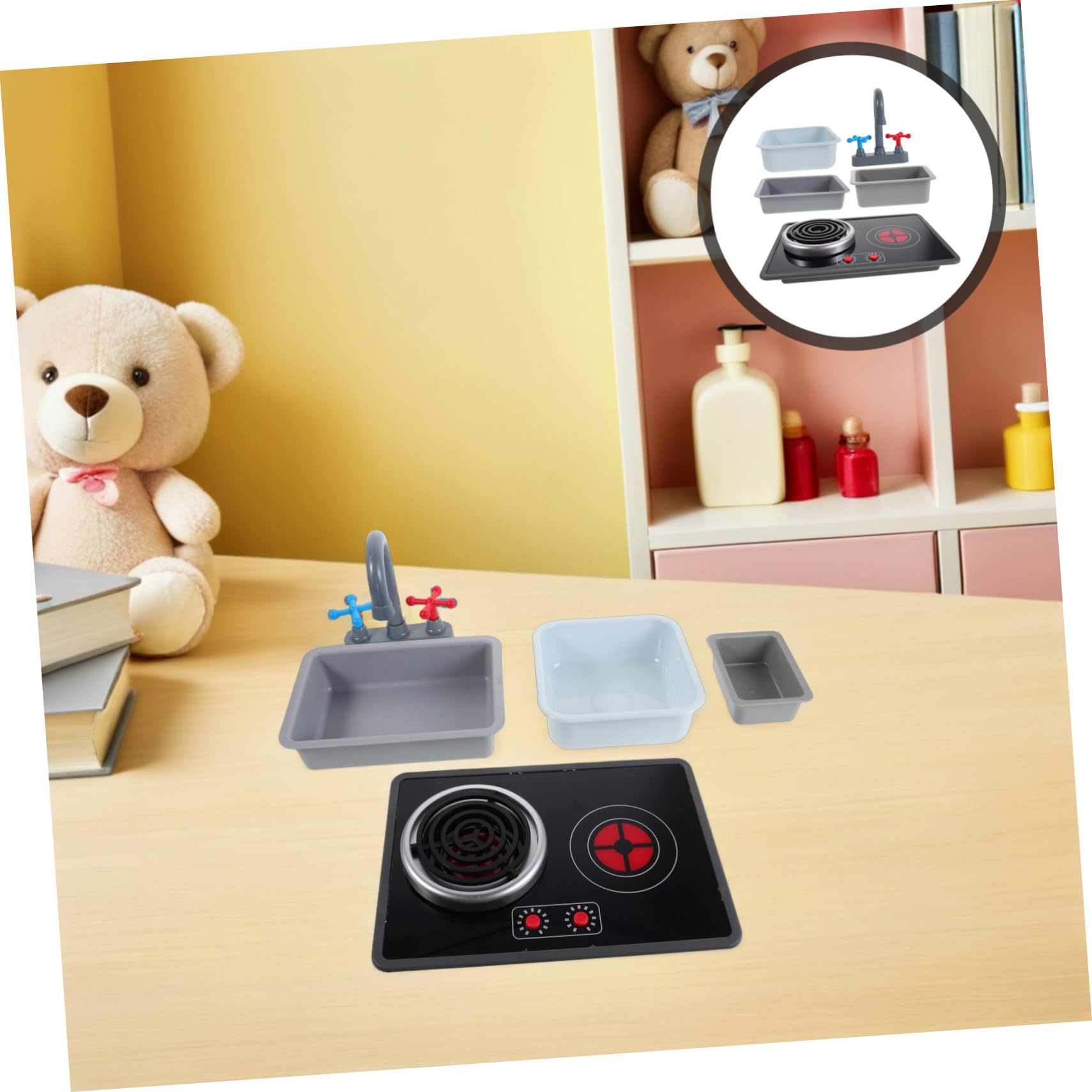 Toyvian 6 Giocattoli Per Giocare a Un Mini Cucina Per Fingere Accessori Plastica