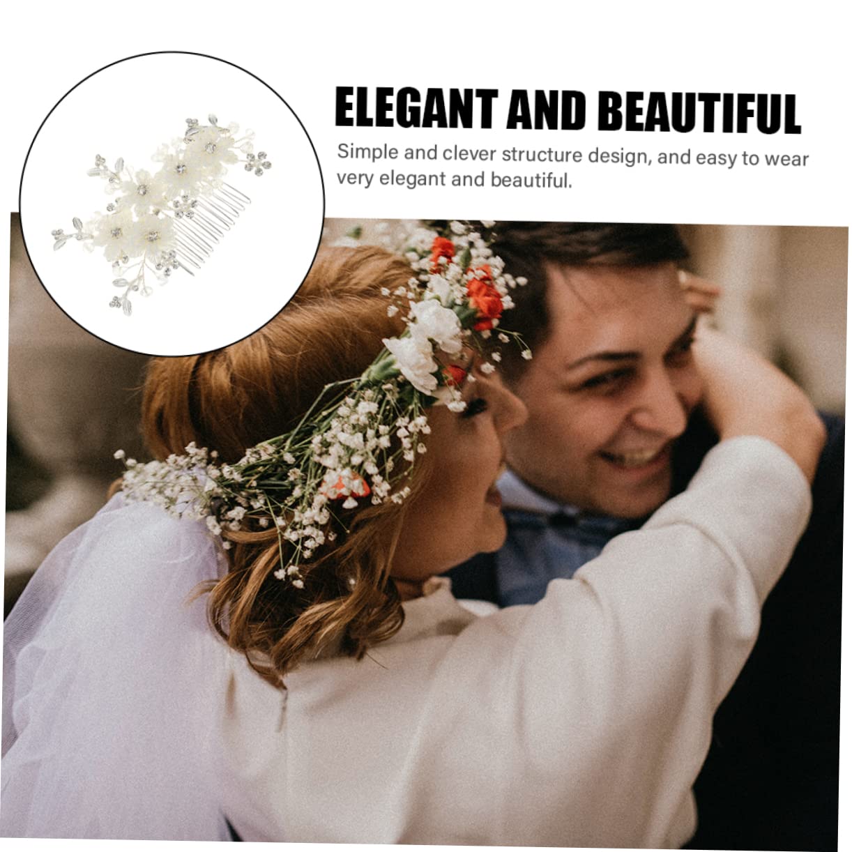 FRCOLOR Haarspangen Damen Mit Kamm 5 Stück Seitenkamm Tiara Brauteinsatz Perlen Haarnadel Braut Haarschmuck Haarspangen Für Frauen Brauthaar Hochzeit Braut Haarkamm Einsatzkamm Hochzeit Haarkamm