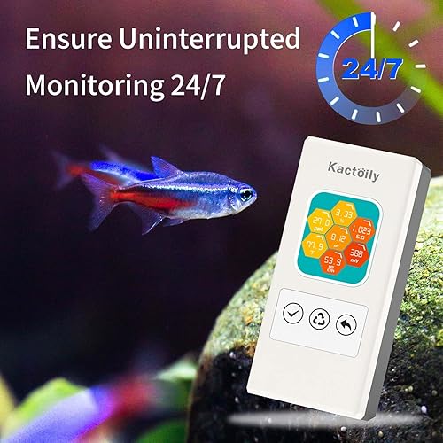 Vista 4 de kactoily Split Style 7 en 1 Probador profesional de calidad del agua del tanque de peces, medidor de PH, medidor TDS, medidor de EC, probador