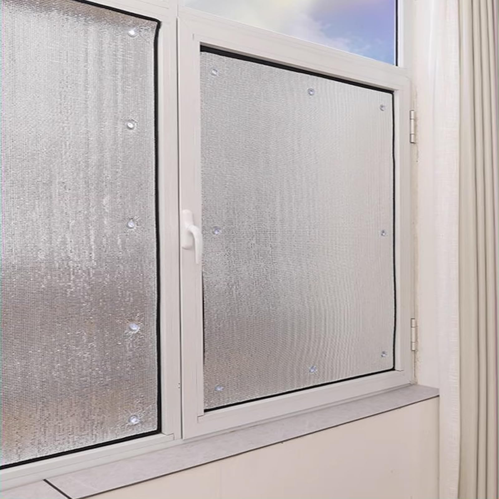 Pellicola per Vetri Finestre Autoadesiva Opaca,Pellicola Riflettente per Finestre 99% Anti-Uv Controllo del Calore Protezione Privacy,per Vetri Adatto Ufficio Casa Soggiorno (130x250cm/51"x98")