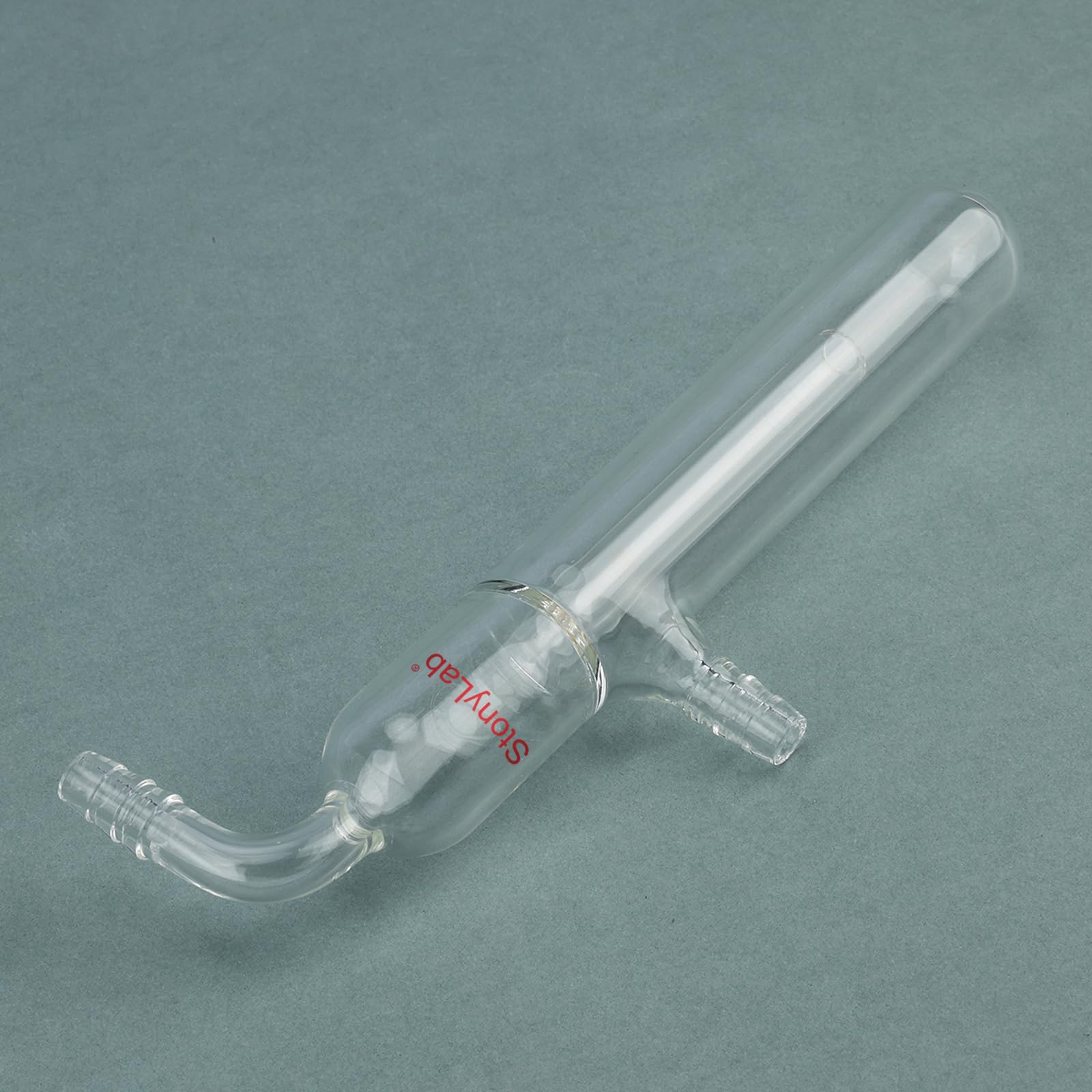 stonylab Trappola a Vacuo in Vetro con Bubblatore, Trappola Fredda in Vetro con Altezza di 225 mm e Connessione per Tubo da 10 mm, per Apparecchiature da Laboratorio di Chimica Organica