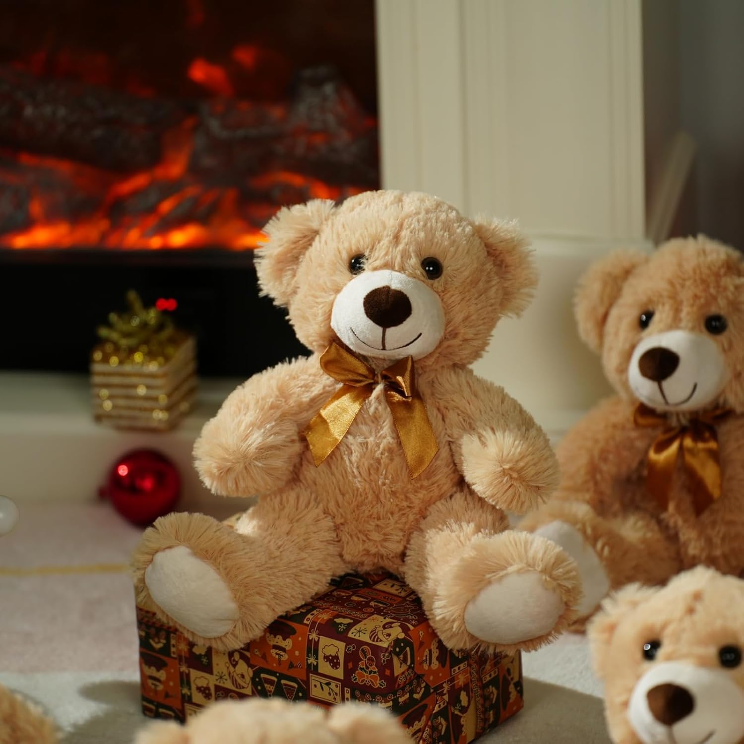 MaoGoLan 9 Pack Teddy Bears Bulk for Baby Shower, 14" Small Teddy Bear Plush Toy, Cute Stuffed Bears Bulk for Kids Girlfriend, Wholesale Small Bear for Wedding,Birthday,Christmas, Party Decorations