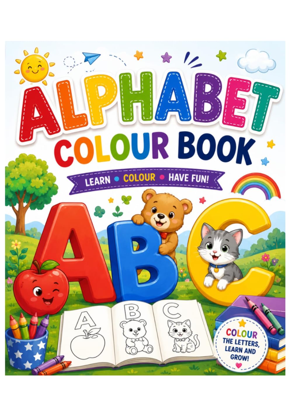 Alphabet Coloring Book for Kids: Fun ABC Letter Coloring Pages for Toddlers and Preschoolers | Learn the Alphabet, Letter Recognition, and Early Learning Activities for Ages 3–8