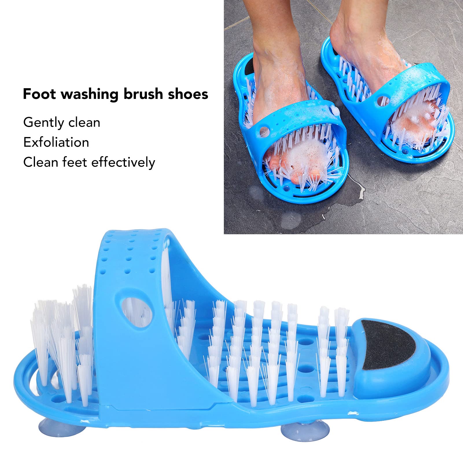 Depurador de Pies para Uso en la Ducha, Zapatos de Ducha, Depurador de Pies con Ventosas para Exfoliar Pies, Limpiador de Pies para Piel Muerta, Alfombrilla para Fregar Pies para