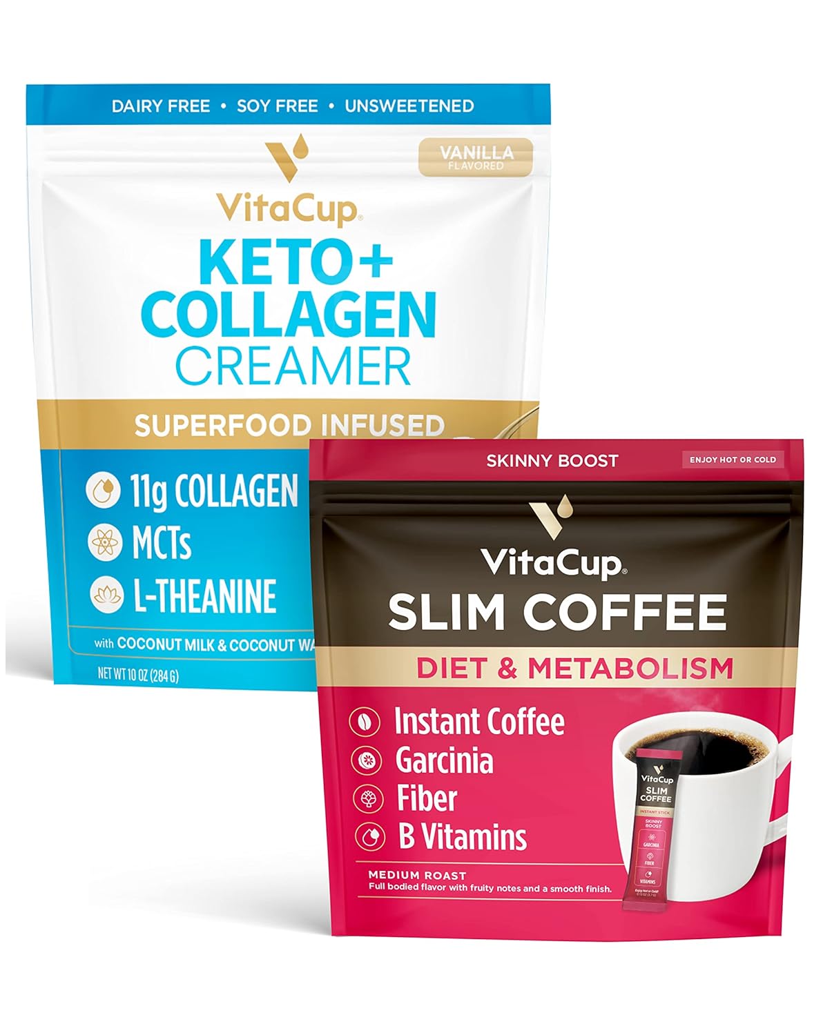 Vitacup Slim Instant Coffee Packets & Keto + Collagen