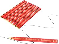 Vista 3 de KR. LIF 8 lápices de carpintero, lápices de construcción, lápiz de marcado de carpintero para carpintería, herramienta de marcado de hormigón