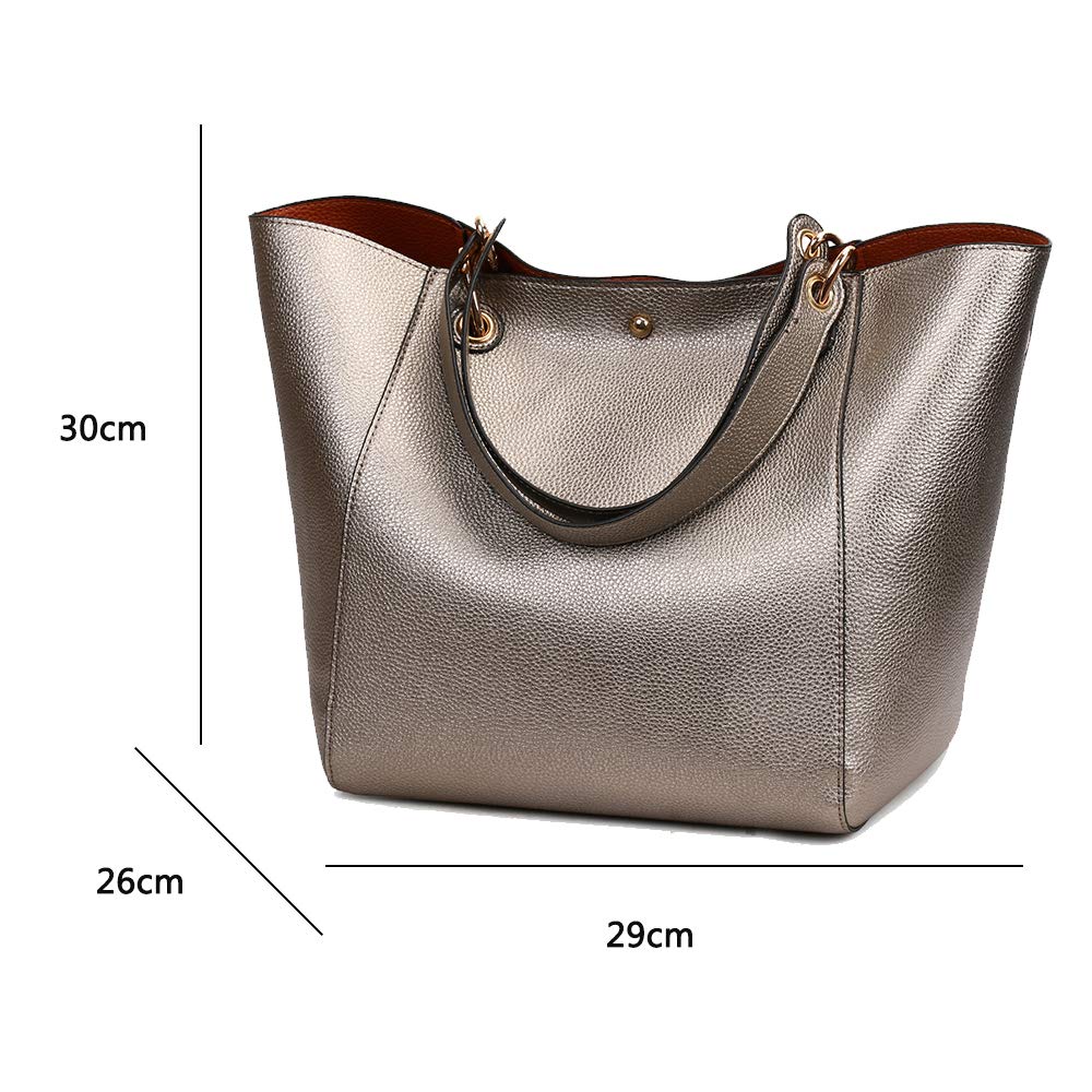 2 en 1 Bolso Tote Shooper para Mujer en Cuero PU Vintage Bolso de Hombro Cubo Hobo Bolsos de Mano Elegant
