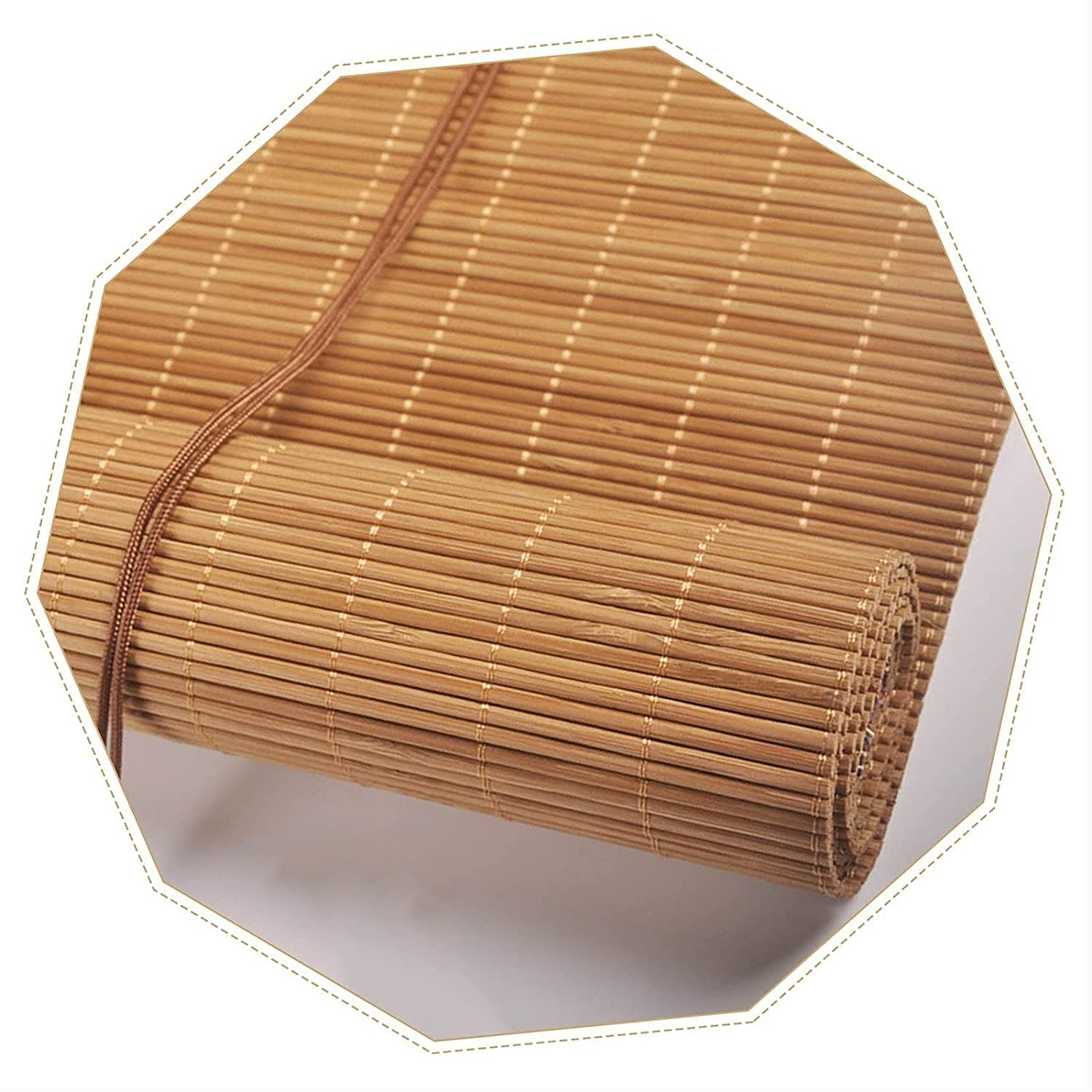 JXQ Sun-shading Bamboo Blinds,60cm 80cm 100cm 135cm 145cm Wide Bamboo Roller Shades,roll Up Curtain With Lifters,roman Blinds,for Indoor Outdoor (Color : W×h, Size : 140x180cm/55x71in)