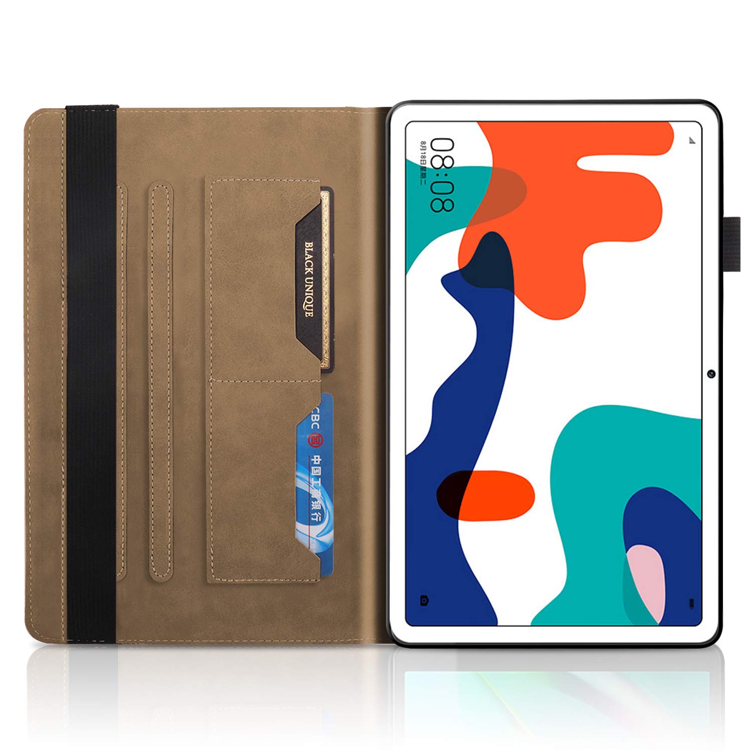 GLANDOTU Custodia per Huawei MatePad 10.4 pollici 2022 & 2020 con pellicola protettiva e pennino capacitivo, ultra sottile con funzione leggio, in pelle PU, cover per Huawei MatePad 10.4 (oro rosa