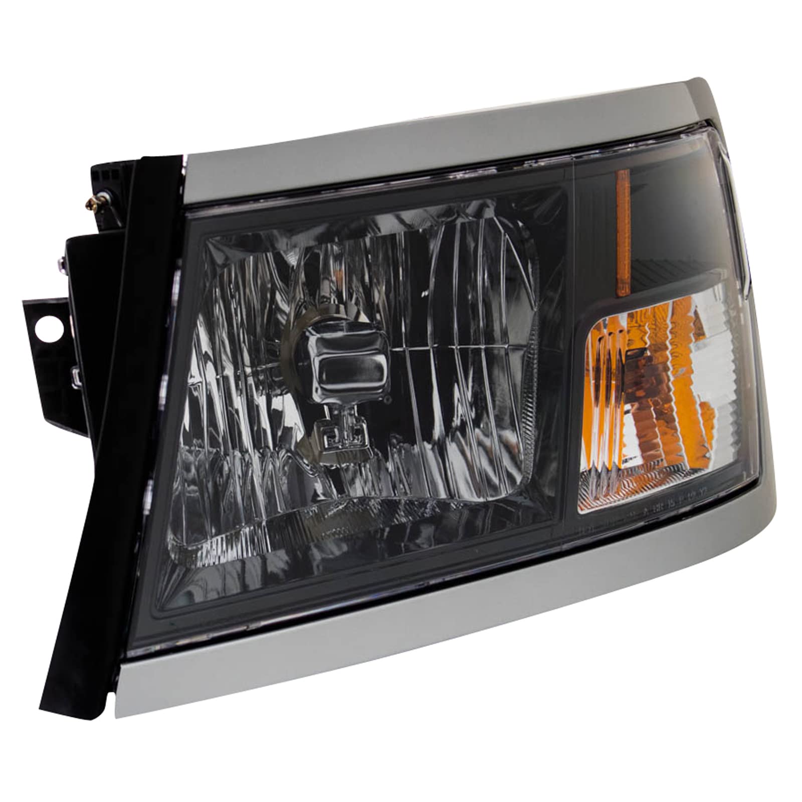 TRQ Driver Side Headlight Assembly Halogen Black Bezel Compatible with 2008-2011 Dakota CH2518127