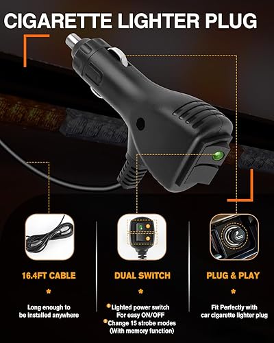 Miniatura 4 de CO LIGHT Barra de luz estroboscópica LED de 32 pulgadas, 108 chips de alta luz, intensidad intermitente de doble cara, luz estroboscópica de