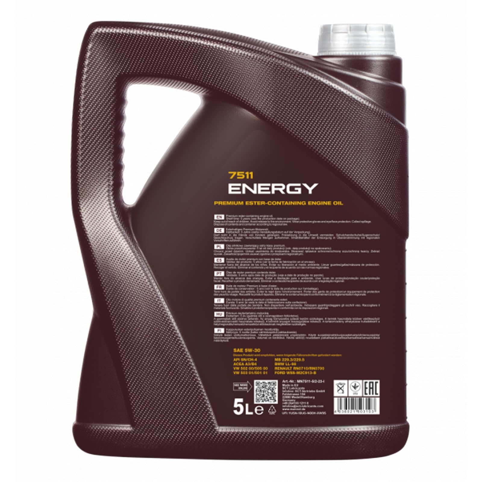 MANNOL 2X 5L Energy 5W-30 Motoröl 502.00 505.00 MB 229.3 ACEA A3 B3