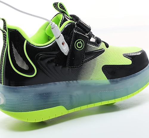 Miniatura 3 de BFOEL Zapatos de rodillo recargables para niños y niñas de 6 a 14 años con luz LED, tenis para jugar al aire libre, cumpleaños