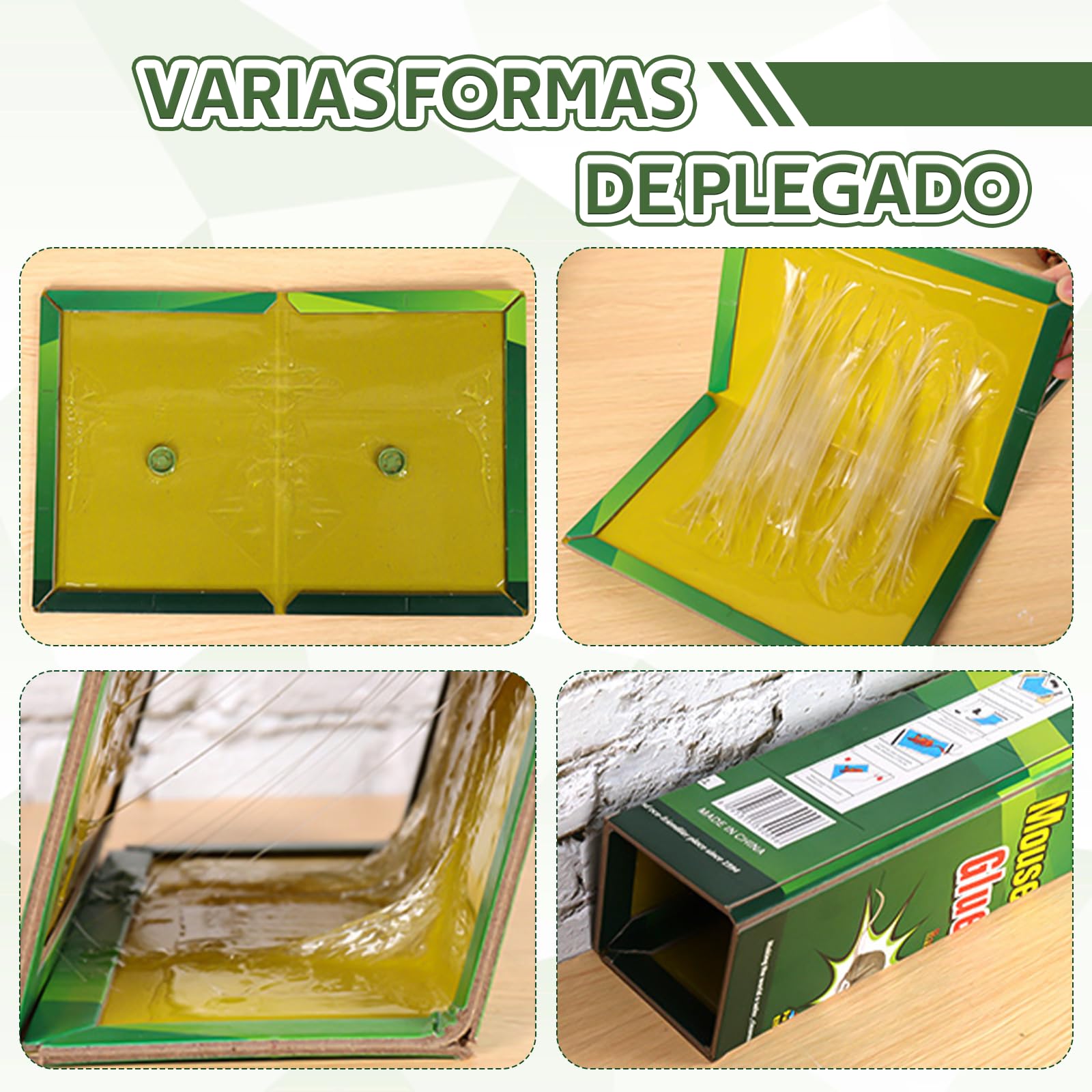 12 Piezas Pegamento Ratones Pegajoso Fuerte Trampa Aadhesiva para Ratas y Ratones Profesional Atrapa Ratón y Cucarachas, Trampas Ratas Adhesivo Utilizado en Cocinas, Salas de Estar, Almacenes
