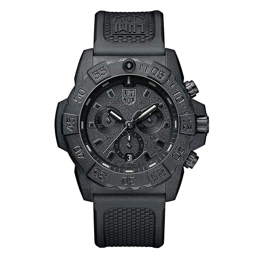 Luminox Relógio masculino Navy Seal Quartz, Preto, 45mm, Assista