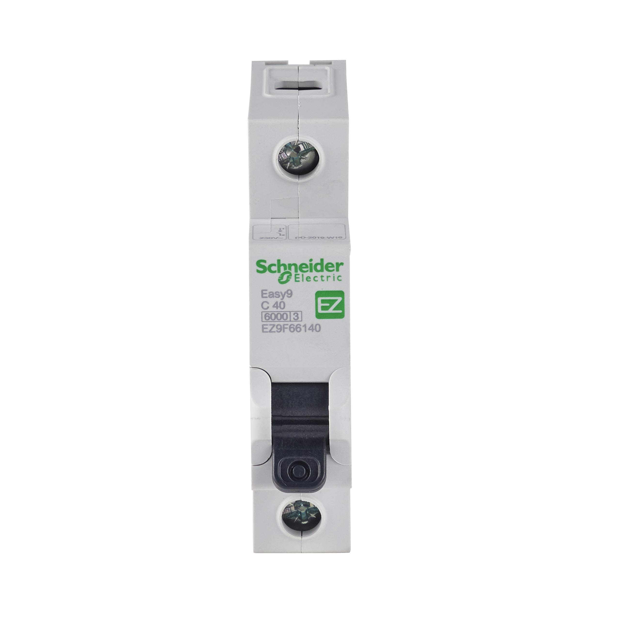 Schneider Electric Easy9 - MCB Miniature Circuit Breaker, 1 Pole, Type C, 6kA Breaking Capacity, 40A, 230V, EZ9F66140