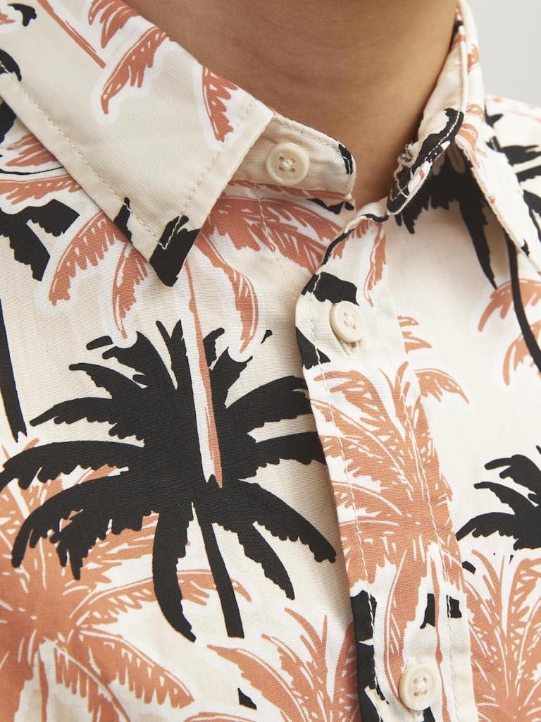 JACK&JONES JUNIOR Jorjoshua Aruba AOP Shirt SS Jnr Camisa de Manga Corta Niños (Pack de 1)