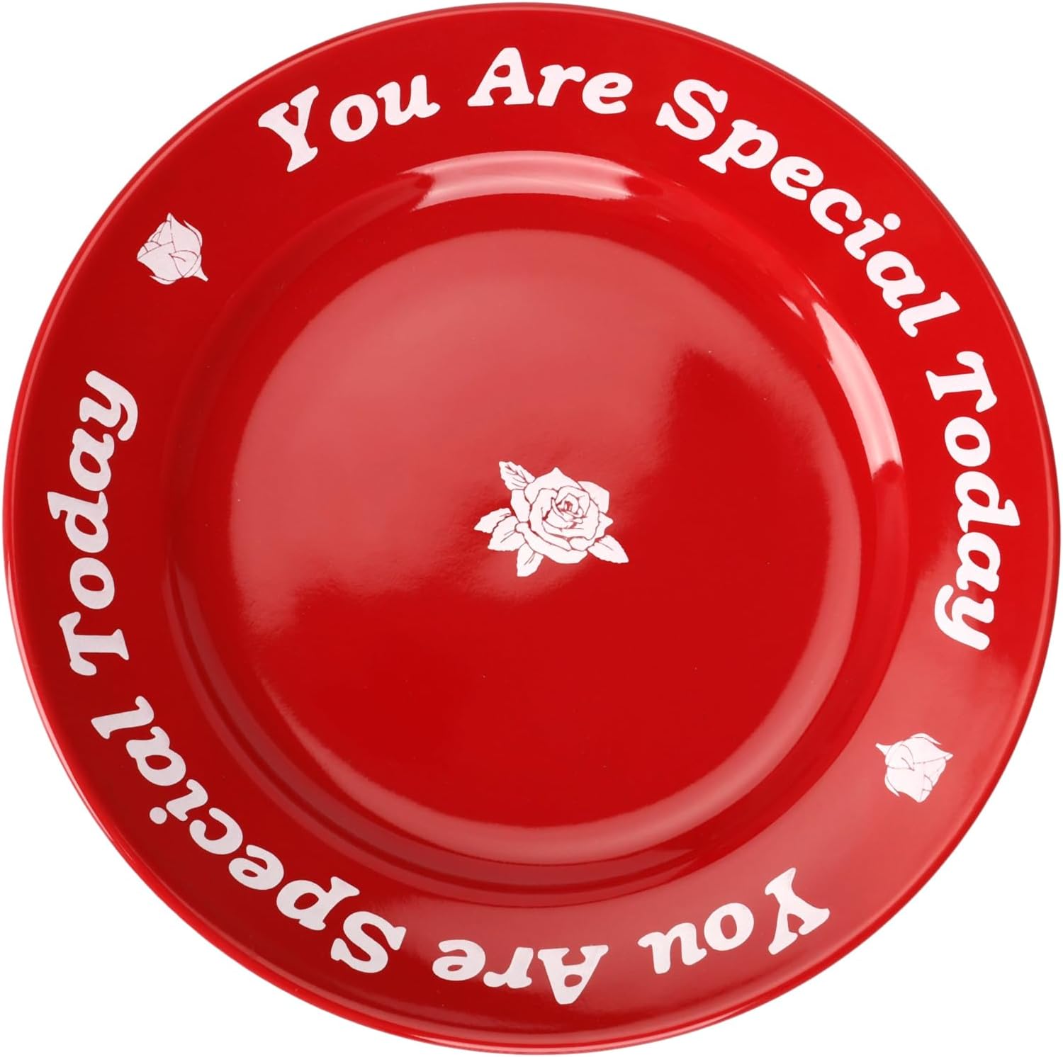 You Are Special Today Red Plate -10.6" Ceramic Celebration Plates for Birthdays, Anniversaries, Weddings, Graduations, Baby Showers, Milestones, and Etc. (1)
