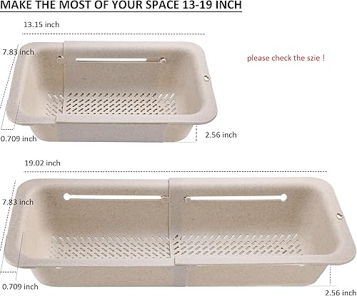 Miniatura 5 de LASSHSWA Colador plegable y colador para cocina, cesta coladora sobre el fregadero para cocina, colador de alimentos para pasta de frutas, colador