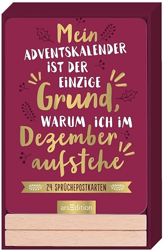 Mein Adventskalender ist der einzige Grund, warum ich im Dezember aufstehe: 24 Sprüchepostkarten