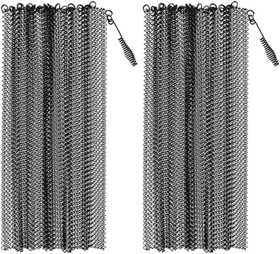 Yardwe Fireplace Screen Tools Mesh Screen Painted Iron 24x19in Easy to Install