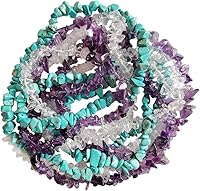 Vista 9 de Cuentas de cristal con forma irregular de amatista de 90 pulgadas y piedras curativas para hacer joyas