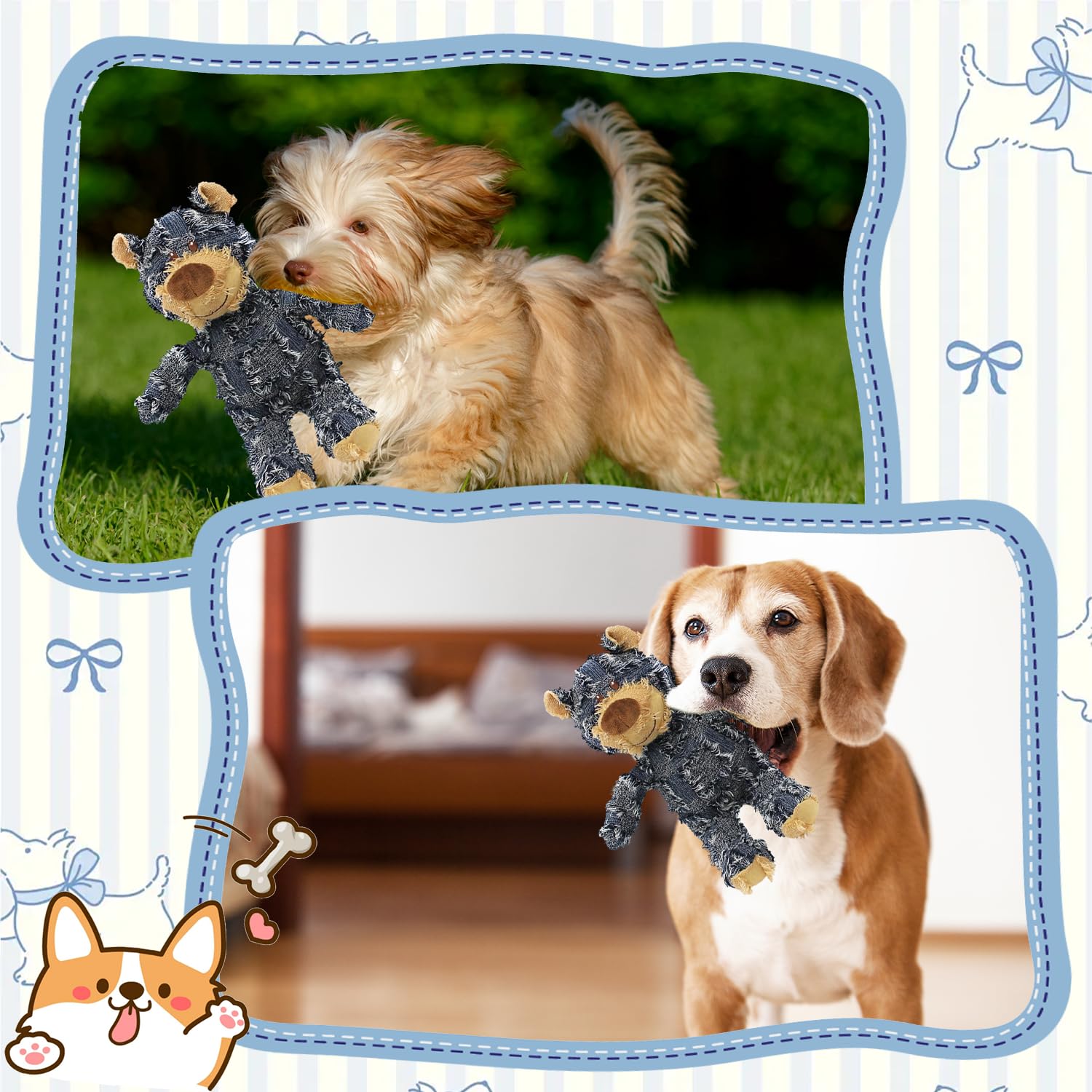 Onperpoe Indestructible Robust Bear Dog Toys, Dog Companion for Heavy Chewers Dogs Toy Indestructible - Image 3