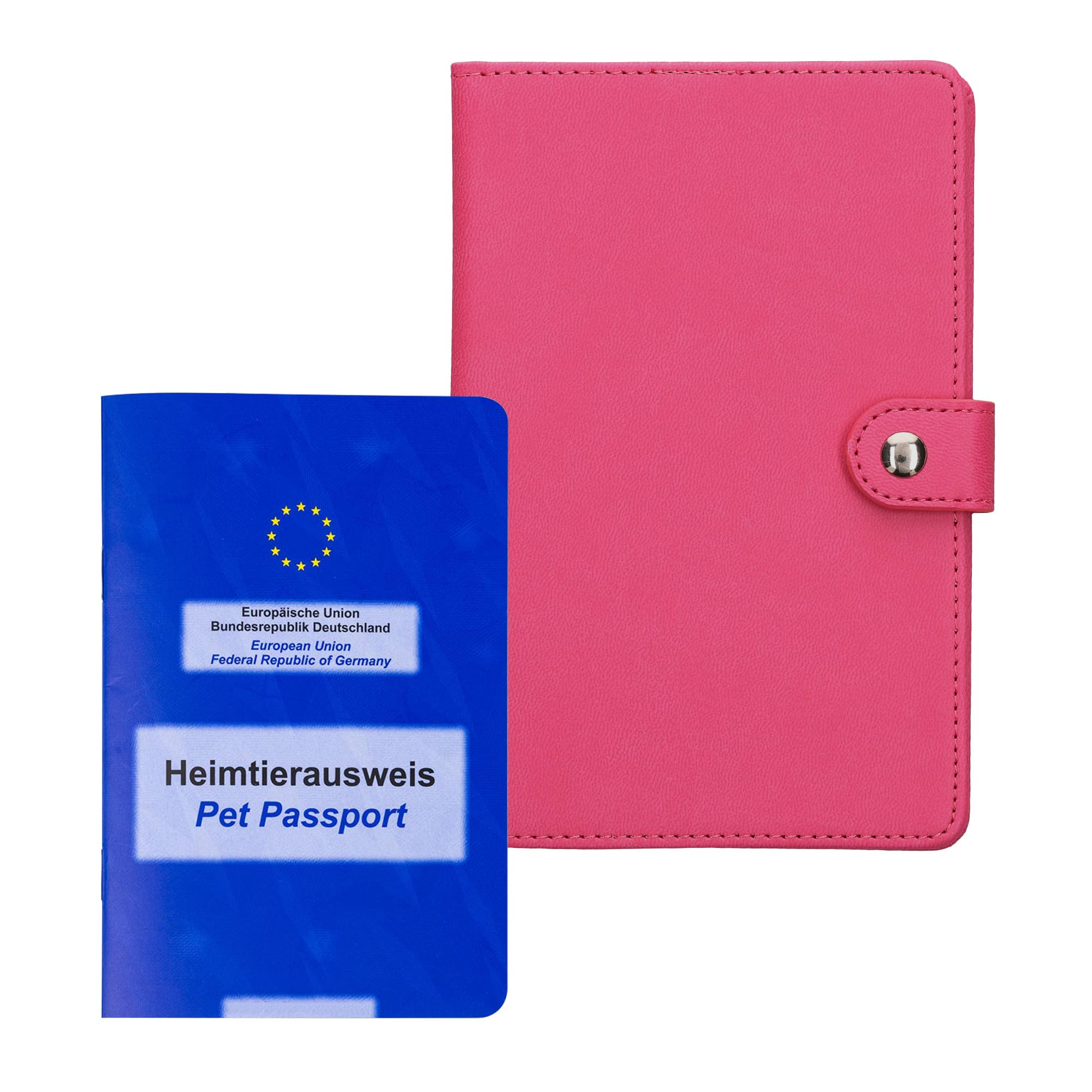 kwmobile Custodia Passaporto Europeo Animali Domestici - Cover Porta Documenti Cane Gatto Furetto - Porta Carta Identità Animale Domestico - Portadocumenti Pelle PU