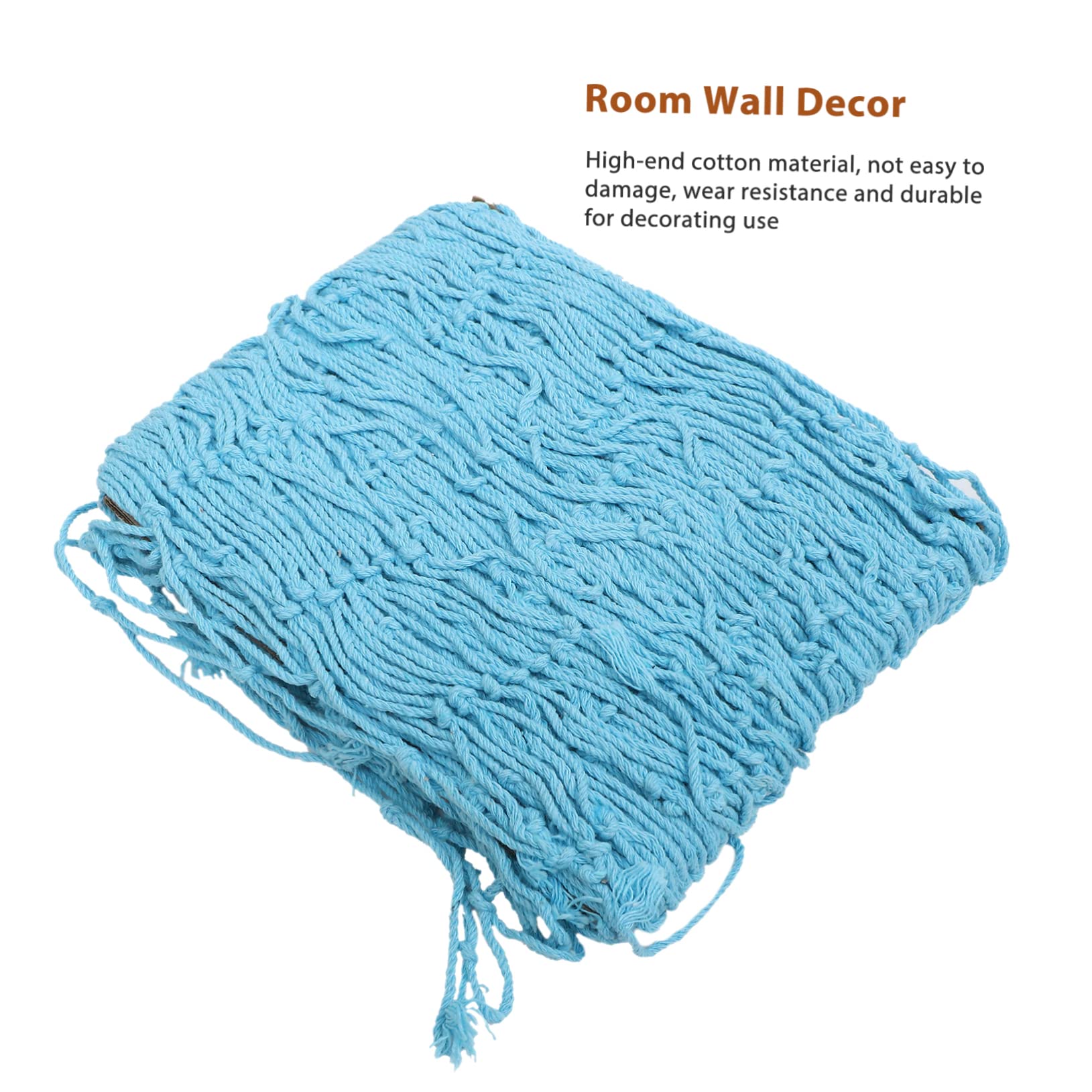 HOOTNEE Mediterranean Fishing Net Wall Decor Unique Cotton Rope Prop Shells for Bedroom Photography and Home Decoration Nautical Style Wall Ornament for Coastal Decor