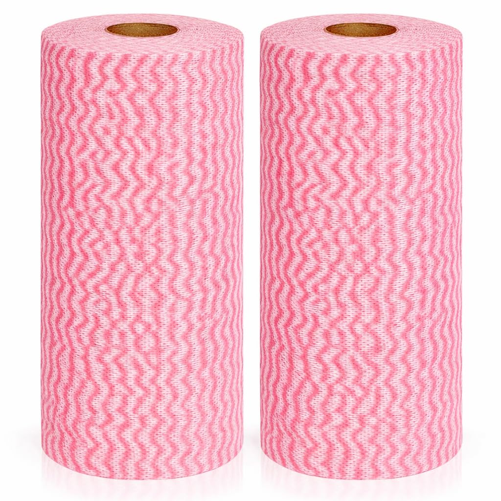 DOMICA Reusable Cleaning Wipe, Household &Kitchen Towels,Disposable Cleaning Cloth, Dish Cloth Dish Towels Dish Rags Reusable Kitchen Paper Towels, Wash Towels, 1 Rolls of Approx 60 Sheets-image-6