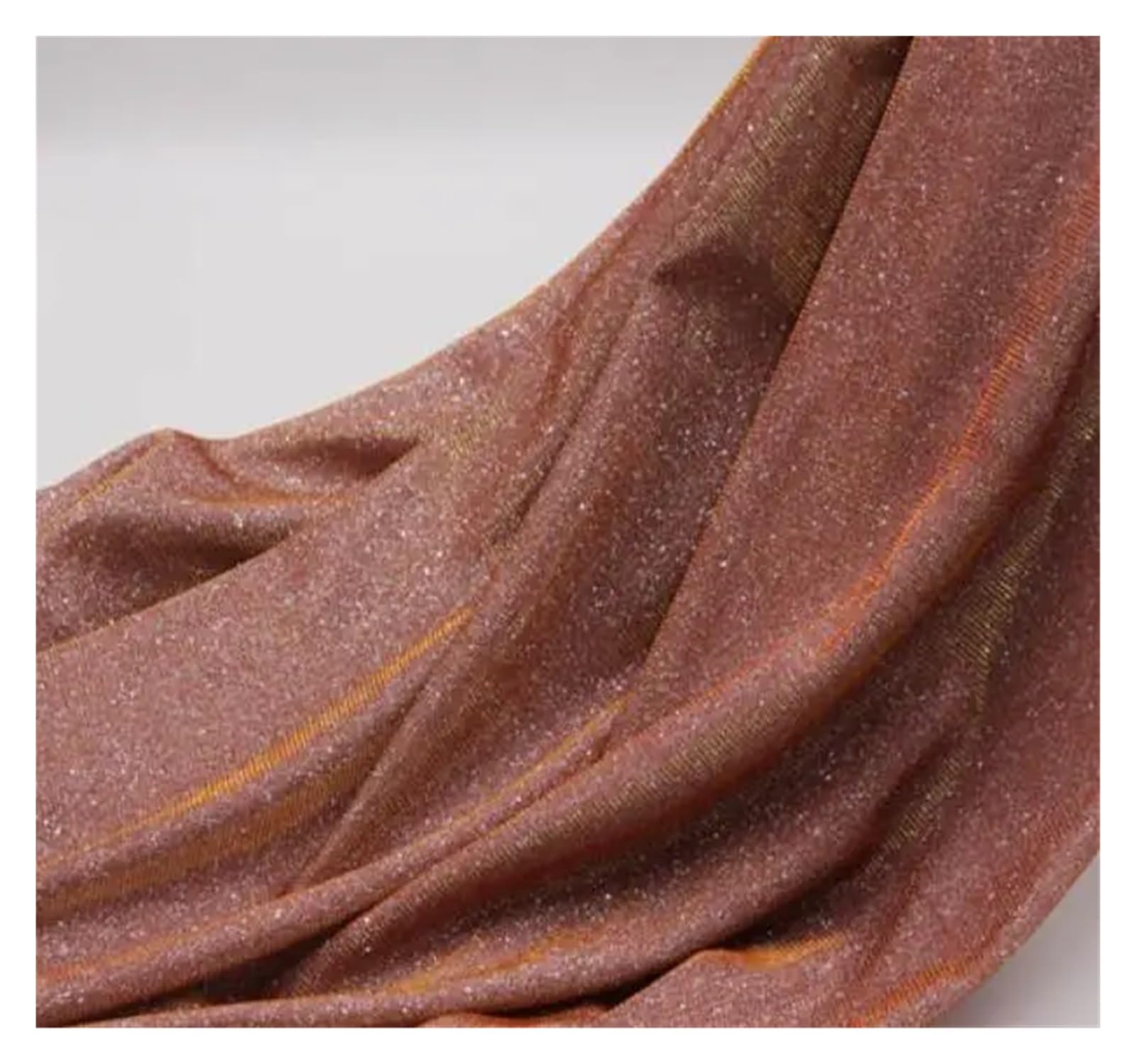 Fabric, Fashionable Polyester Composite Glitter Fabric for Bridal Dress Decoration Multicolor 50x148cm(2-5 Golden-red)