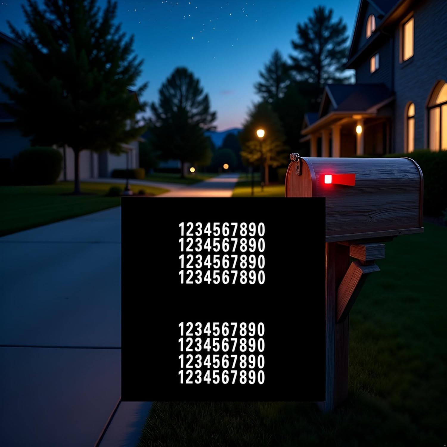 80Pcs White Pieces Reflective Mailbox Number Sticker Decal Adhesive Reflective Address Numbers Number 0-9 for Window, Signs, Door, Cars, Mailbox Accessories and Hardware (1inch)