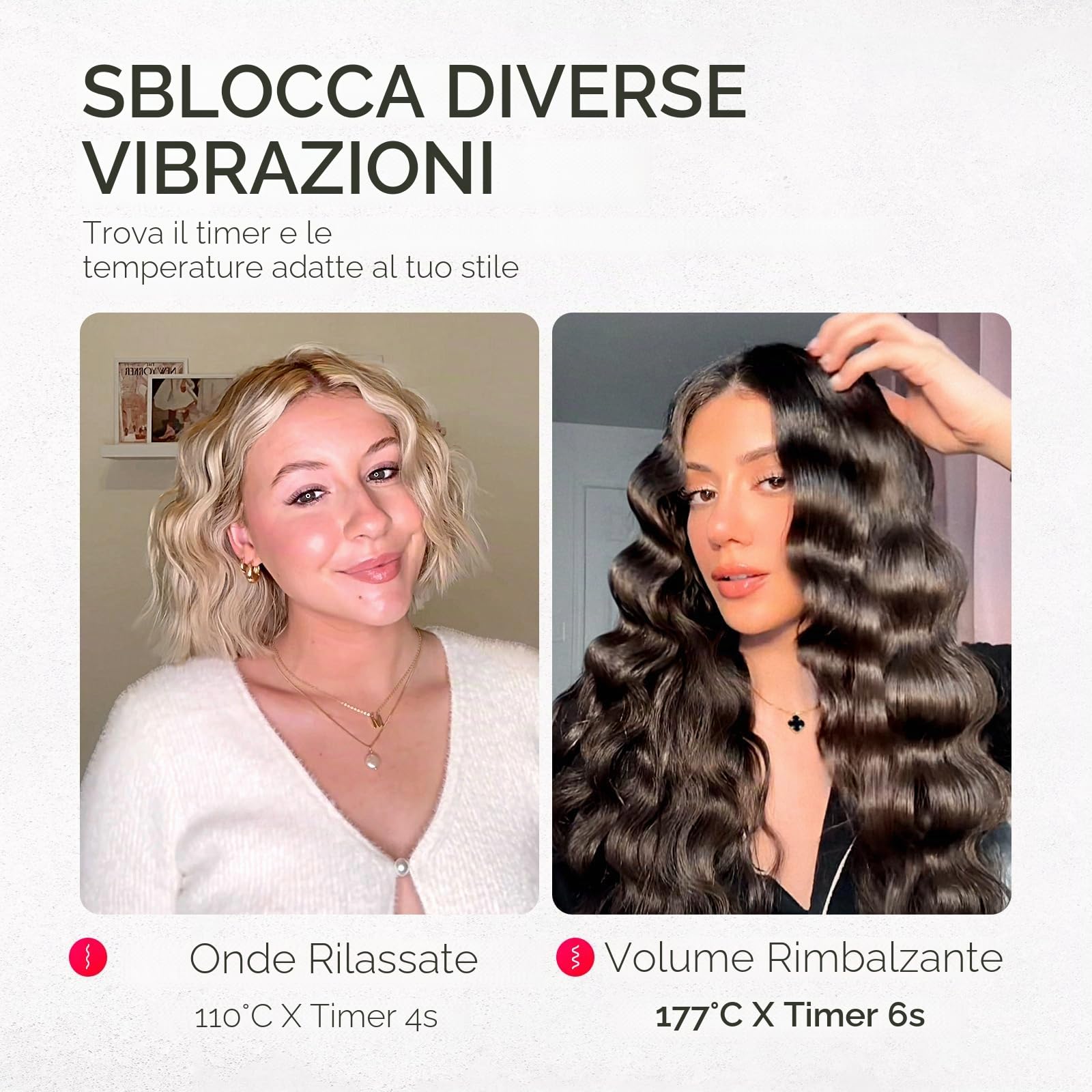 Arricciacapelli Automatico Professionale + TYMO ROVY Ferro Arricciacapelli per Onde