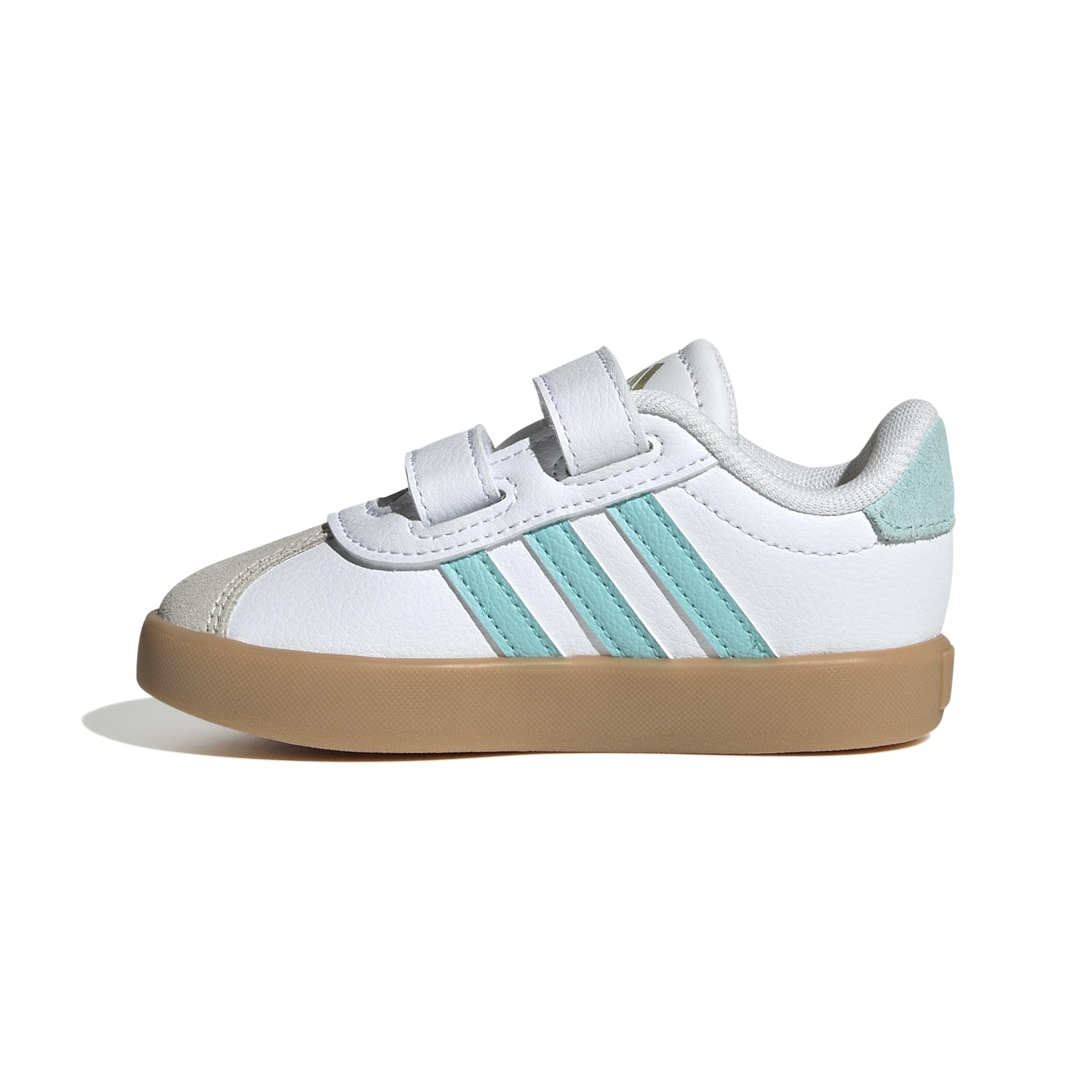 adidas Boys Vl Court 3.0 Slip On Sneakers Shoes Casual - Pink, White