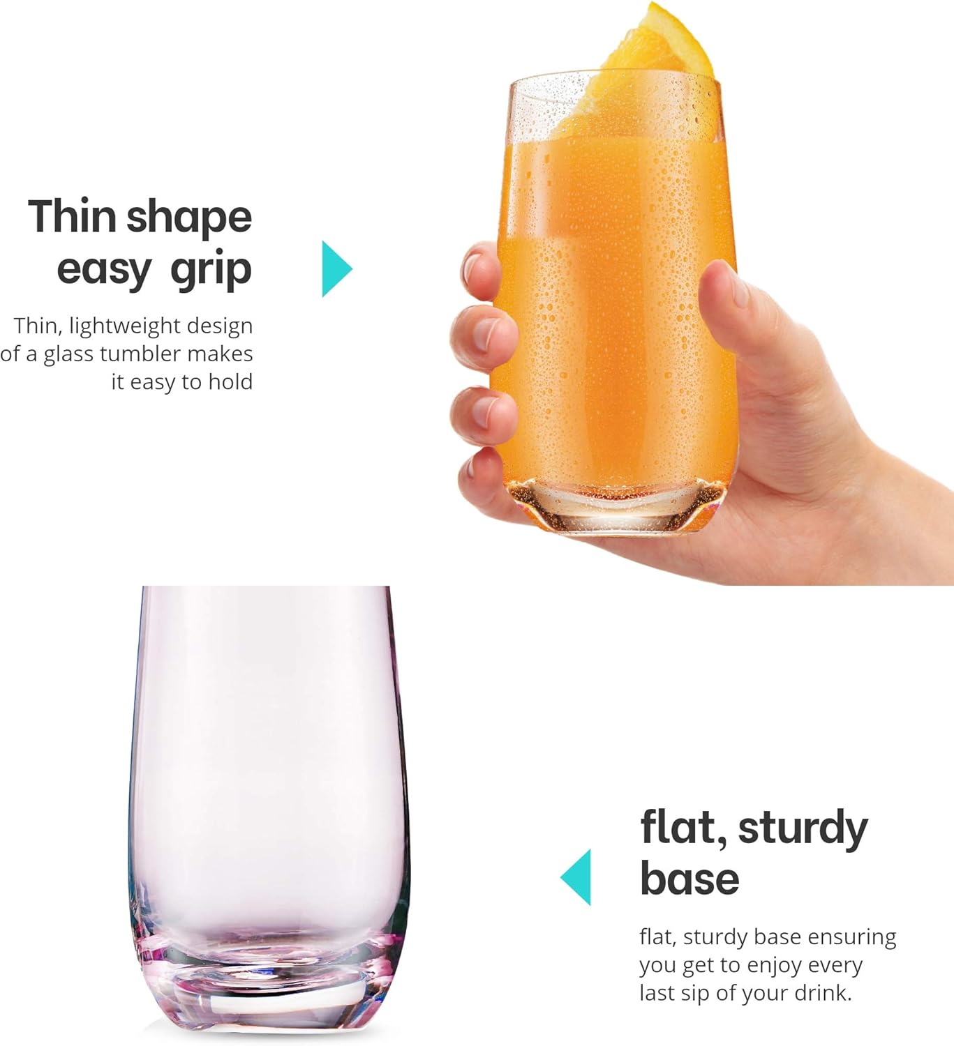70% Off Everything MITBAK 13- OZ Colored Highball Glasses (Set of 6) | Drinking Glasses Tumblers for Mixed Drinks, Water, Juice beer, cocktail | Glassware Set, Excellent Gift | Glass Cups Made in slovakia