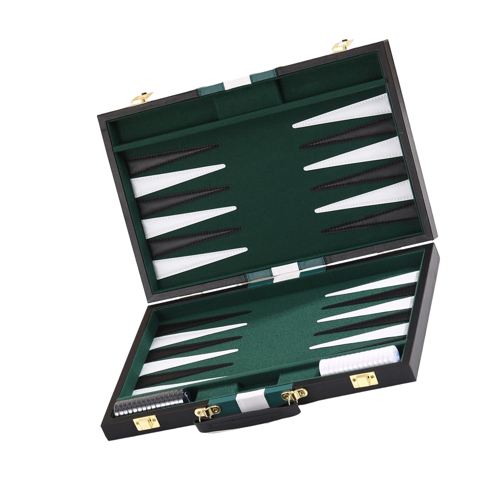 Jeu d'échecs Backgammon avec pièce en plastique, vert