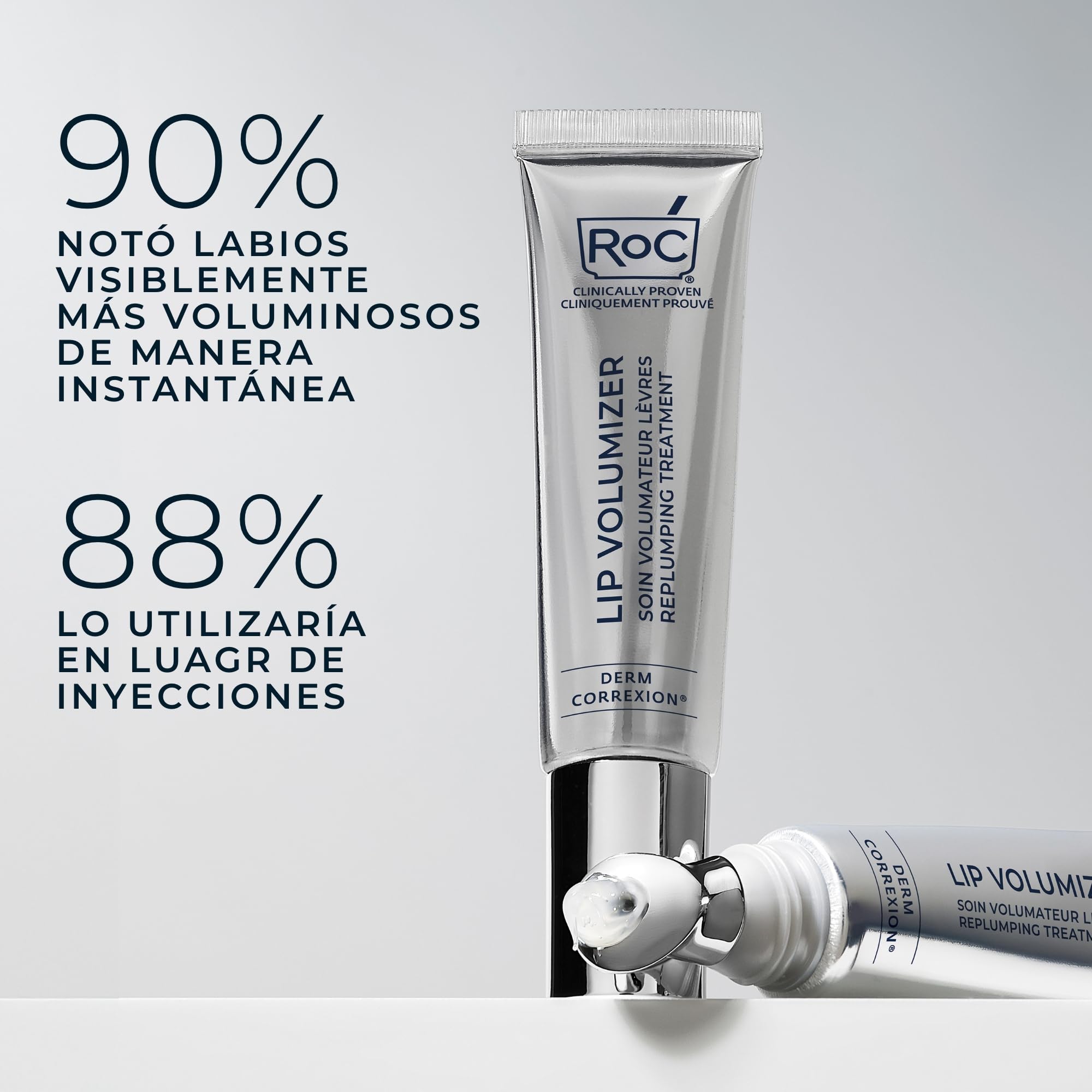 RoC Derm Correxion Lip Volumizer | Bálsamo Rellenador para Labios con Ácido Hialurónico y Péptidos de Colágeno | 10 ml