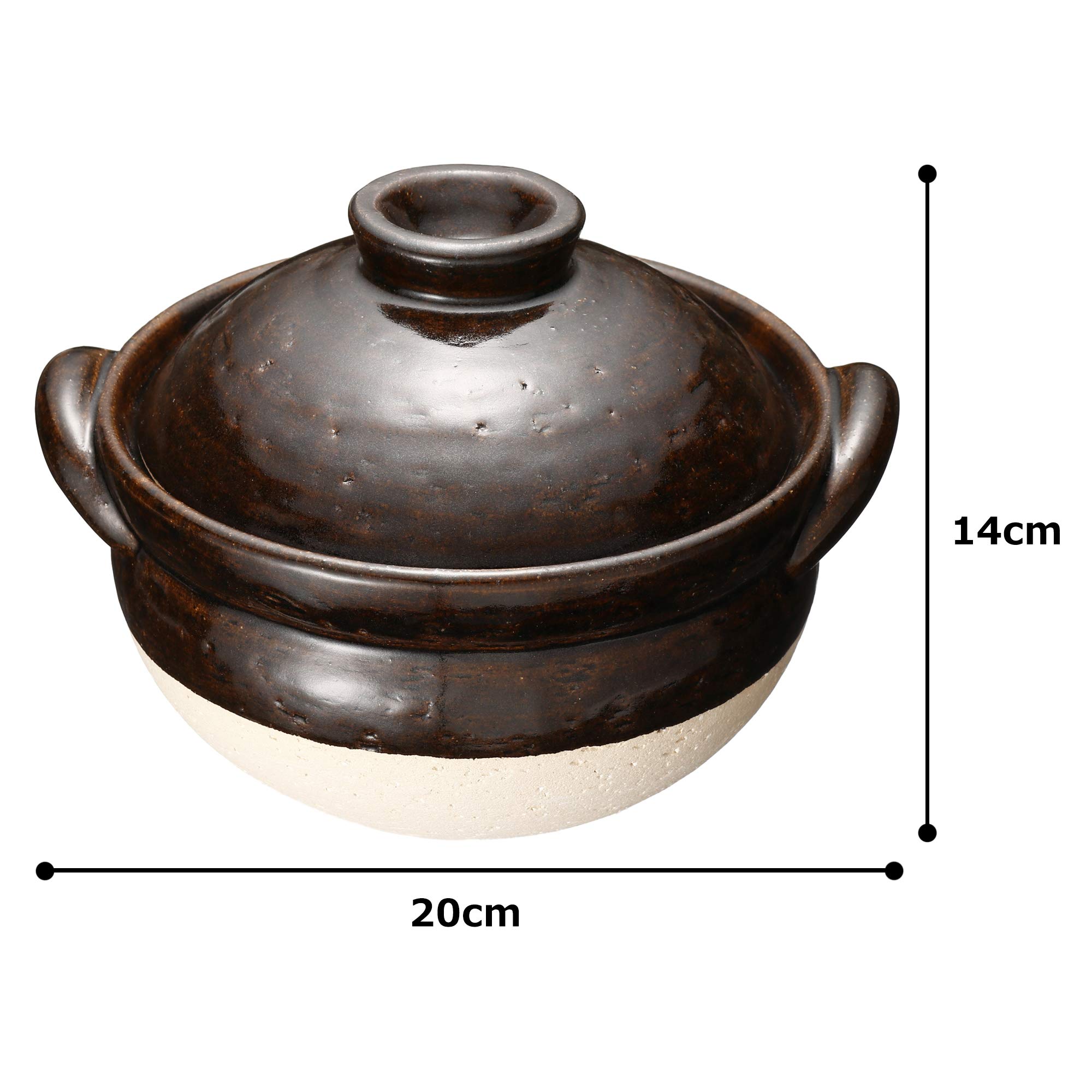 Amazon｜長谷製陶 長谷園 土鍋 雑炊鍋 1ー2人用 約17cm 約800ml 直火可