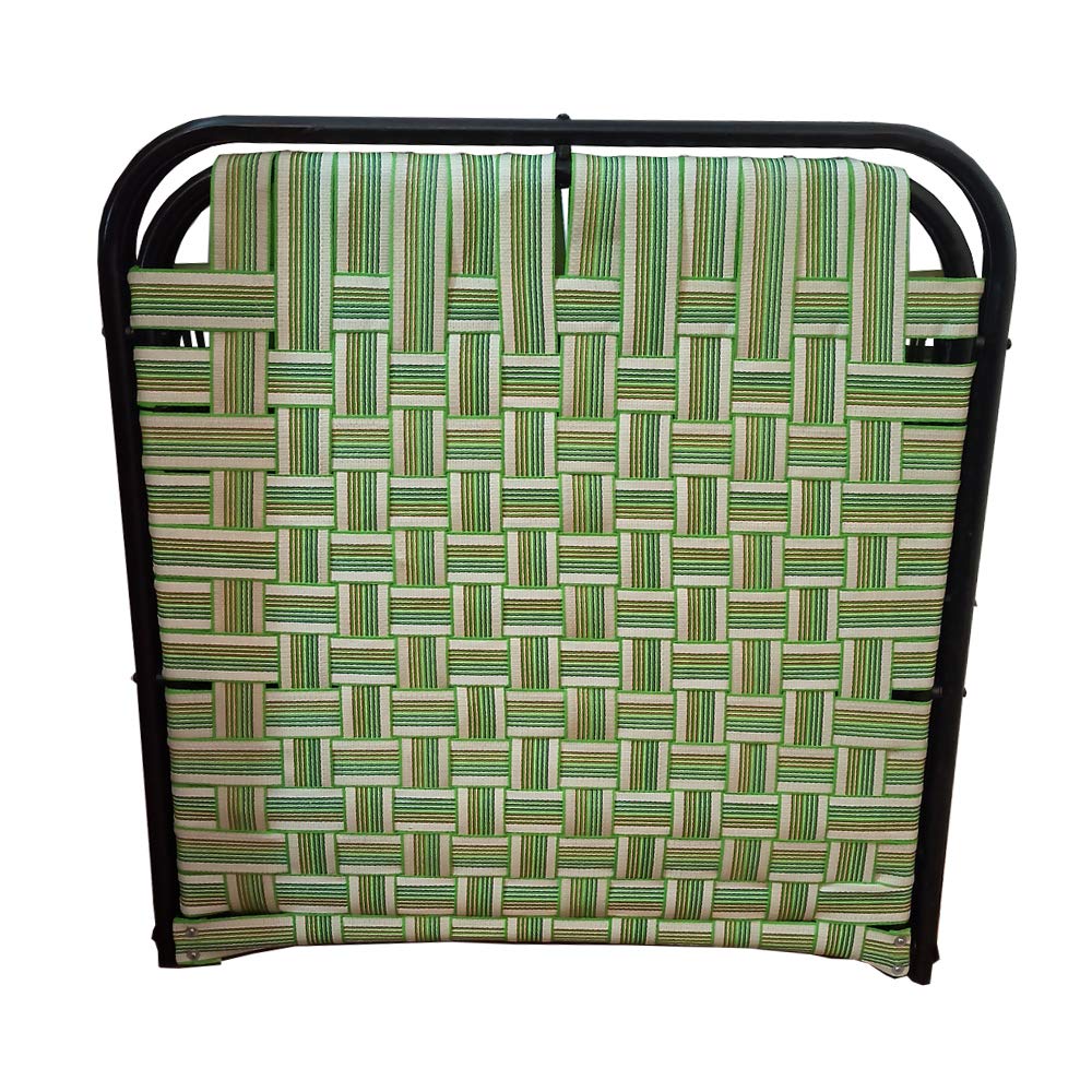 6×3 Feet Double Pipe Folding Bed | Portable Bed for Sleeping | Beds for Guest | Camp Bed, Tool-Free Assembled | Under-Bed Storage - Random Color