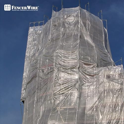 Miniatura 7 de Fencer - Revestimiento de plástico resistente para barrera de vapor, 6 mil, lona transparente para pintores, 16 x 28 pies