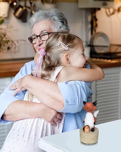 Miniatura 4 de SDGINA Cajas de música Fox para niñas, melodía musical de Castle in The Sky, caja de música para cumpleaños de niños y bebés