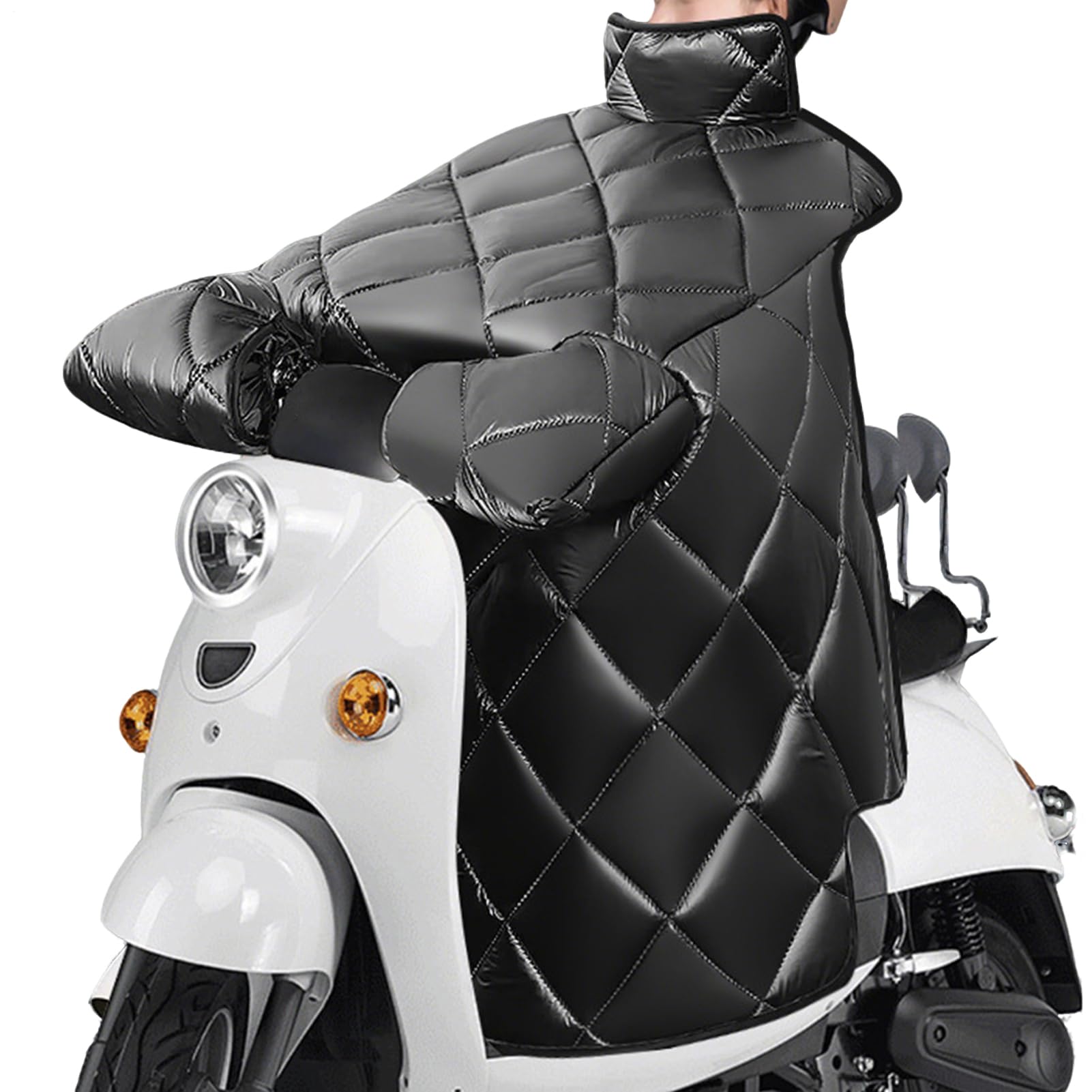 Zimowy pokrowiec na nogi motocykla, wygodny ochraniacz ze skóry PU, rower elektryczny, zimowa ciepła osłona, dla jeźdźców mężczyzn kobiet na świeżym powietrzu jazda dojazdy do pracy w podróży