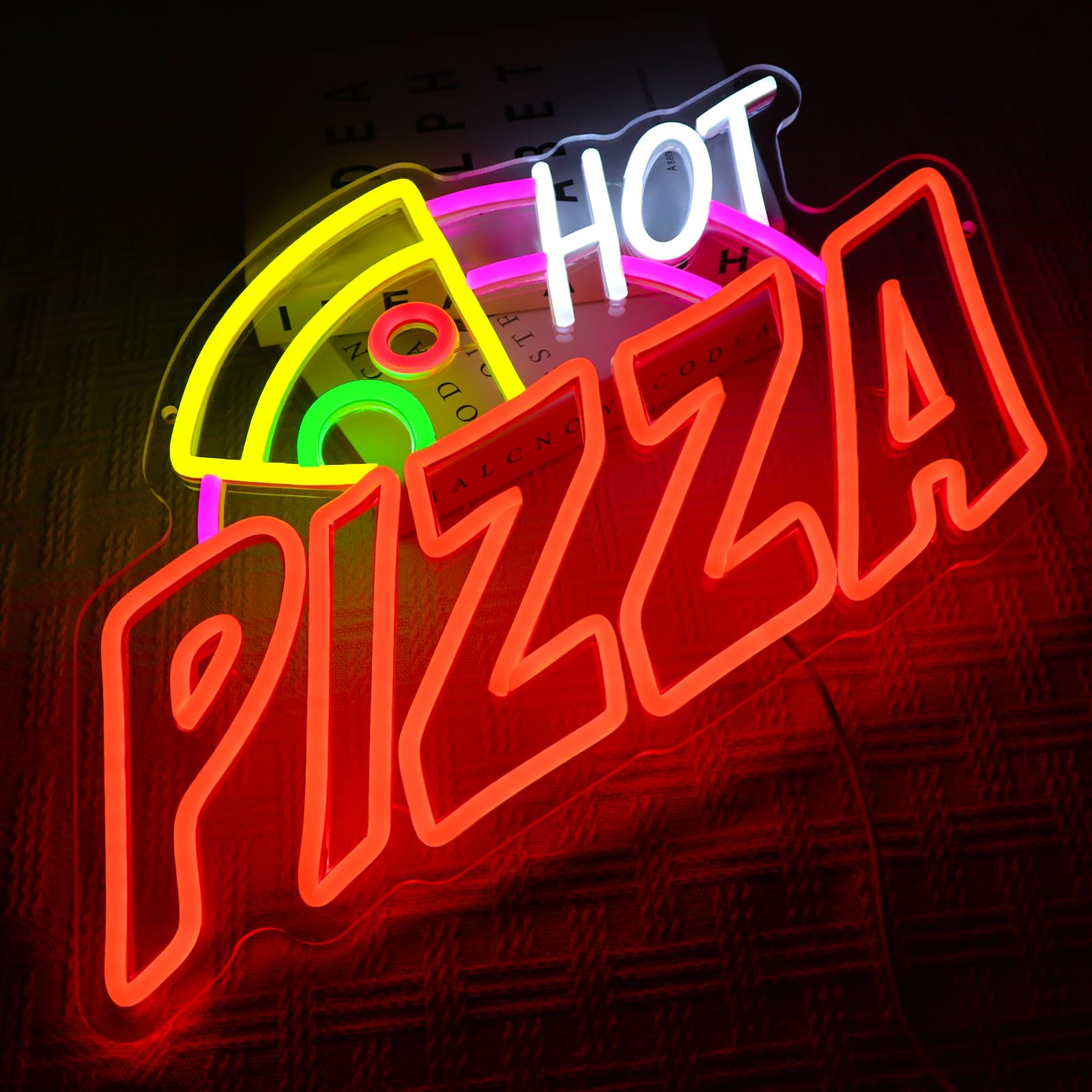 Neonowy znak z pizzą, neonowa tablica LED, neonowa tablica na ścianę, neonowy znak do pizzerii, z USB, neonowa tablica LED, do pizzerii, ciężarówek z jedzeniem, sklepu, kuchni, baru