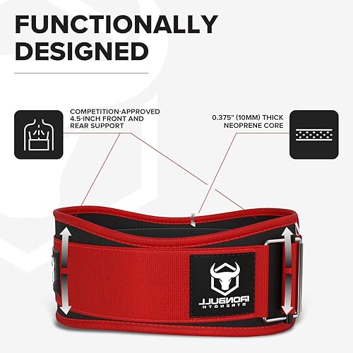 Miniatura 7 de Cinturón de levantamiento de pesas para hombres y mujeres, ideal para sentadillas, peso muerto, estocadas, ejercicios y entrenamiento, ideal para