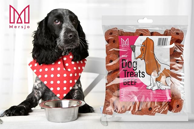 Foto 3 de 3 de MERSJO Aperitivos para perros - 500 g de comida seca para perros, golosinas para perros, entrenador de carne…