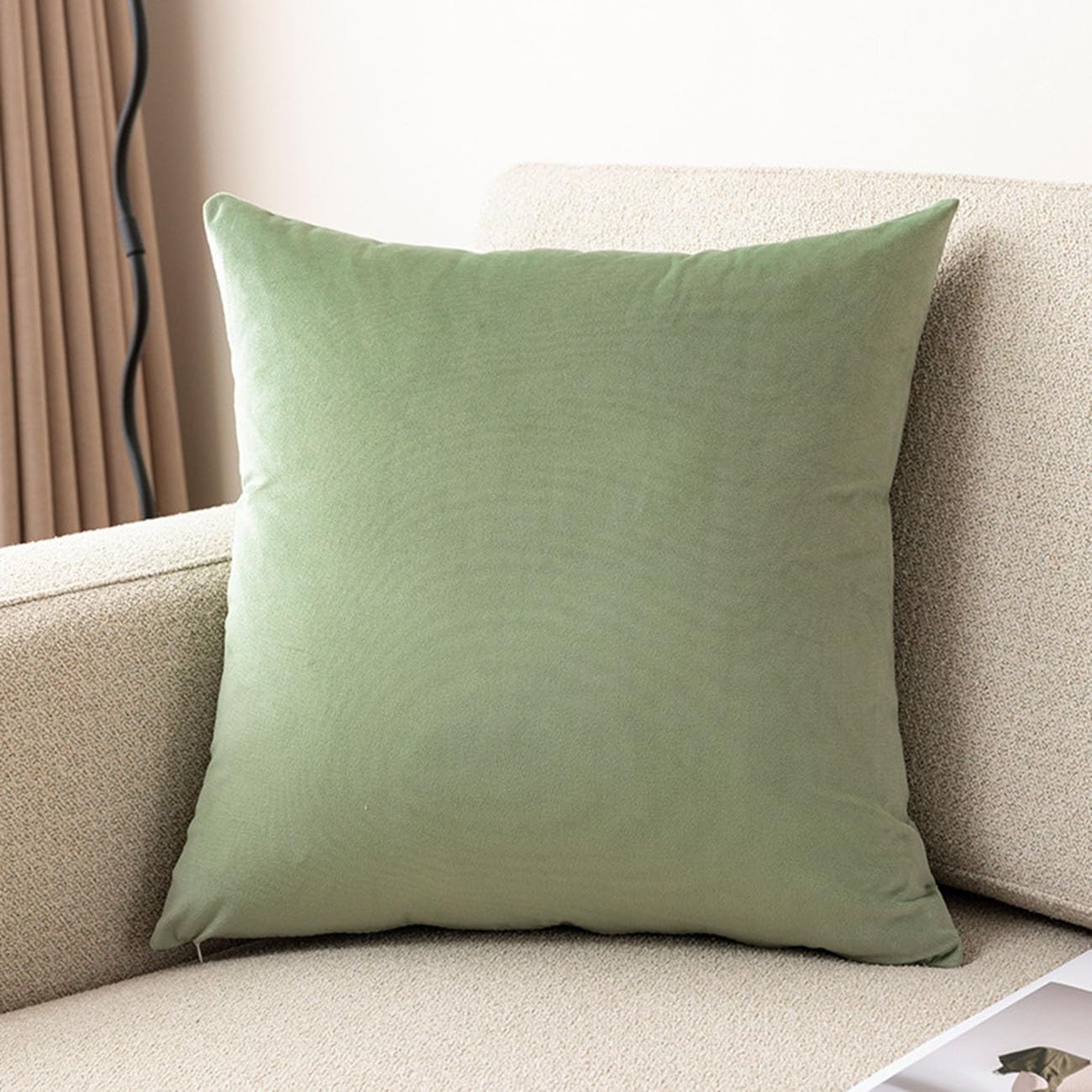 Swj-Swjssb #11 Velvet Pillow Cases Square Extra Large Cushion Covers 50X50, 60 X 60,50X70,60X80 Cm Soft Pillow Cover With Invisible Zipper Decorative Pillowcases 2 Pack For Pillows Sofa Couch(,60X60 Cm(Set Of 2 )