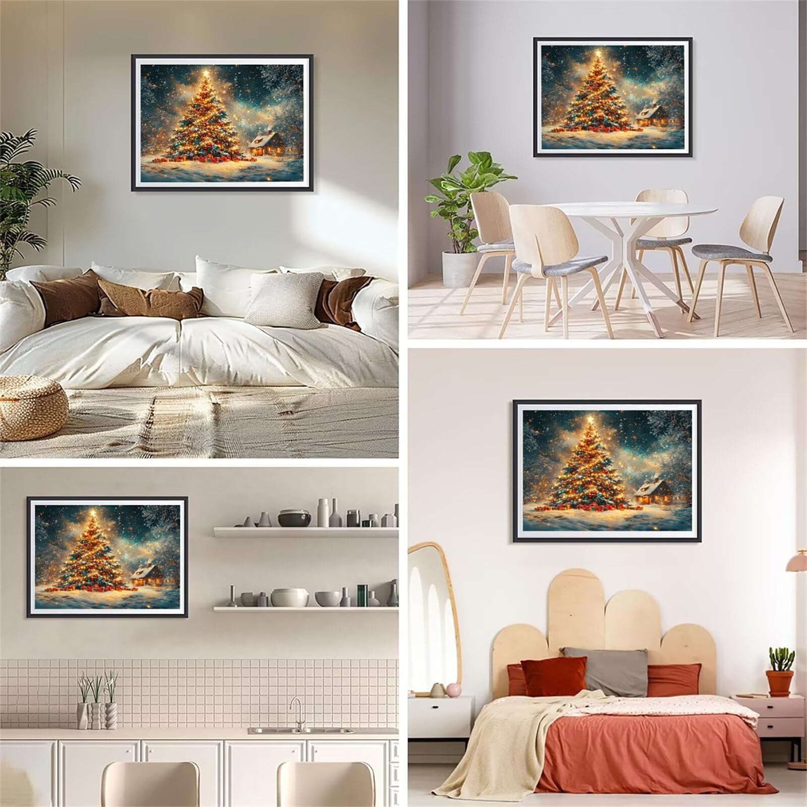 Zestawy do malowania diamentami 5D dla dorosłych, 70 x 90 cm, DIY, pełne wiercenie, choinka, sztuka, widok nocny, kryształ, sztuka, rękodzieło, z narzędziami diamentowymi, ścieg krzyżykowy, dekoracja