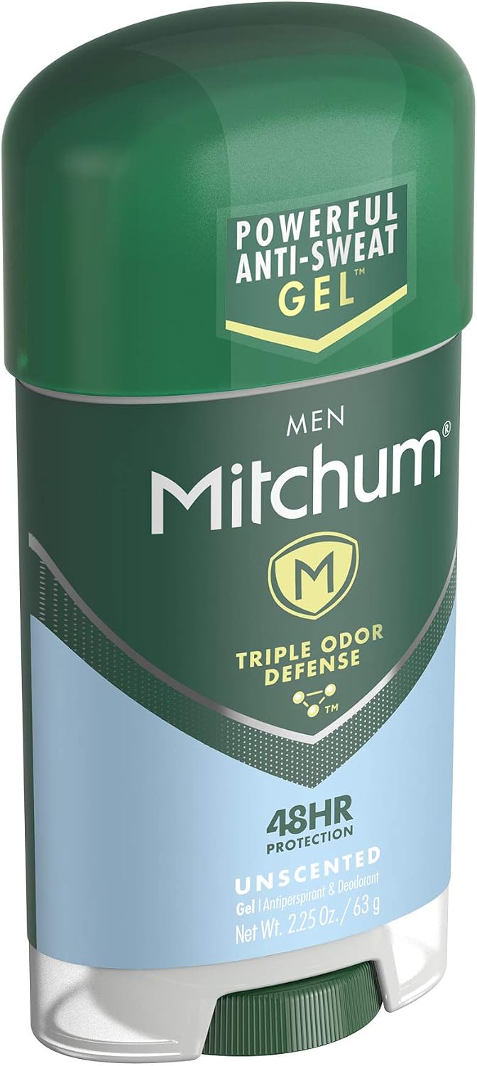 Mitchum Deodorant Mens Gel Unscented 2.25oz (2 Pack)
